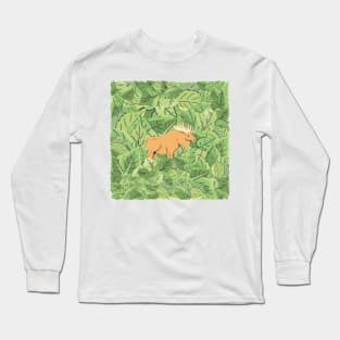 Deer in Leaves Long Sleeve T-Shirt